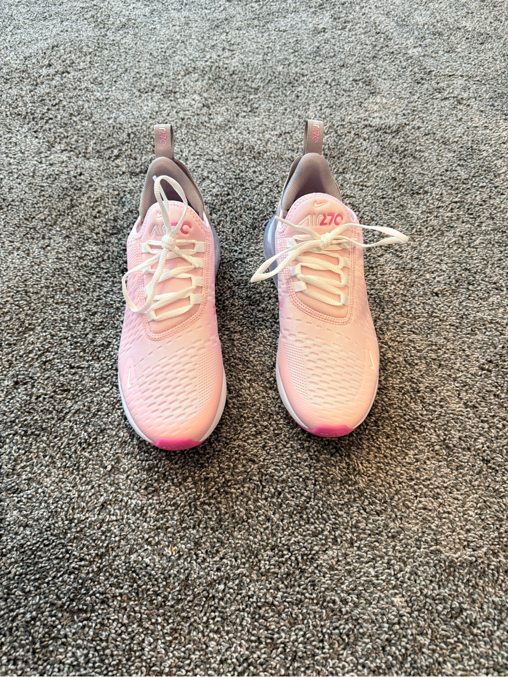 Nike Womens Air Max 270 Light Pink Athletic Sneakers 7y85w Brand New